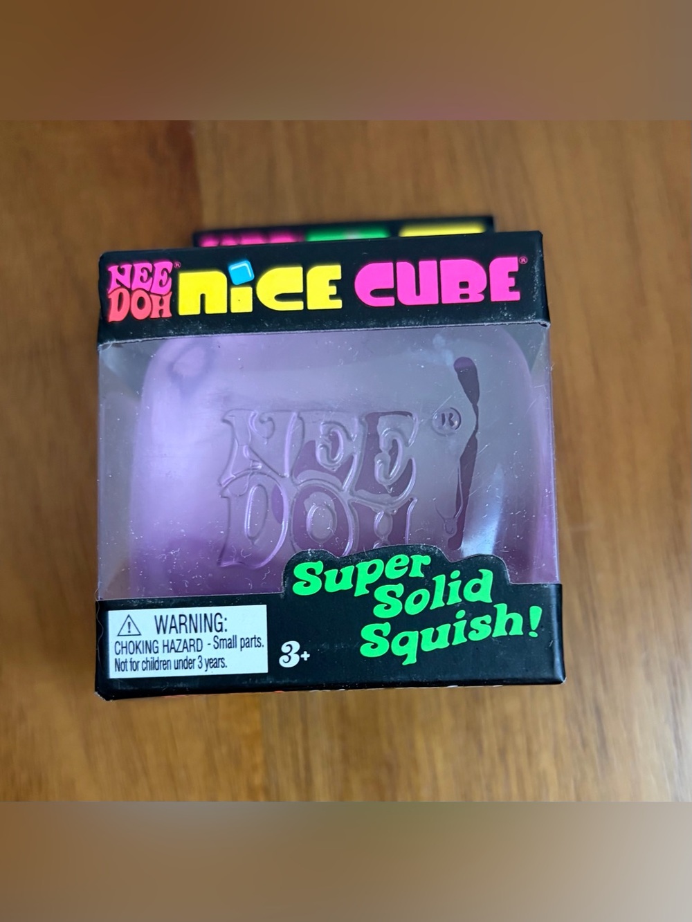 NeeDoh Nice Cube PURPLE Original 2.25” Square - NEW in Box Sealed